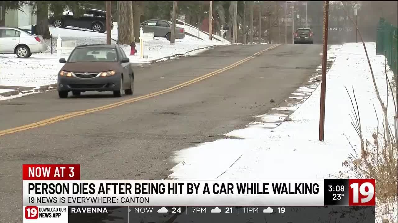 Pedestrian dies after being struck by car in Canton