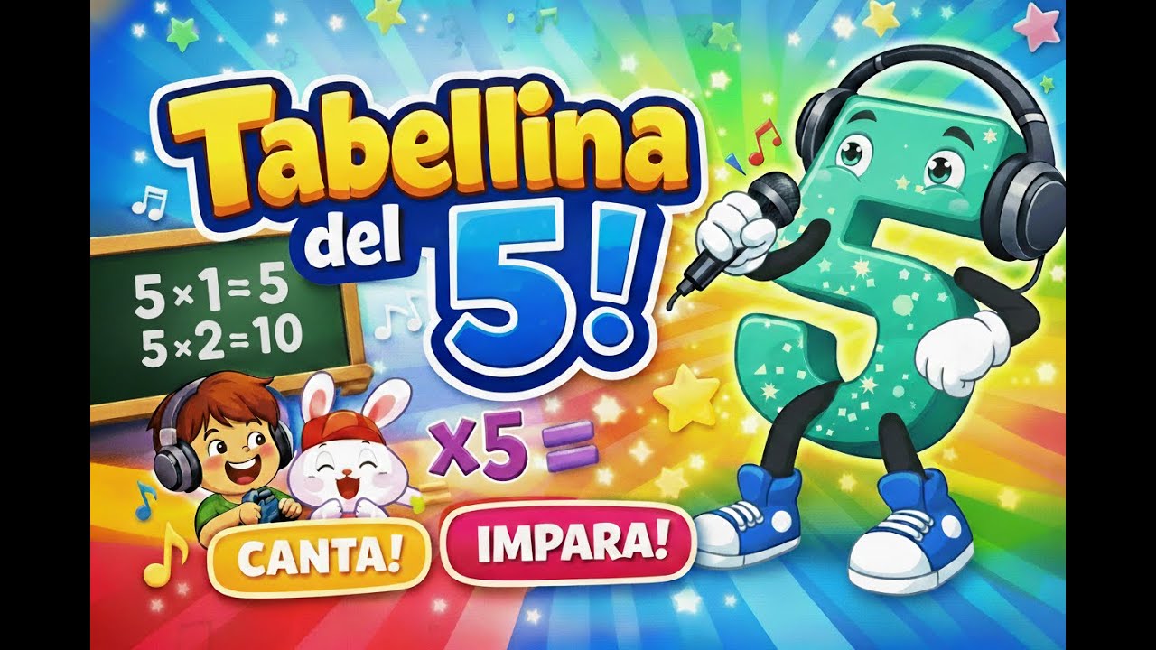Tabelline del 5 canzone educativa