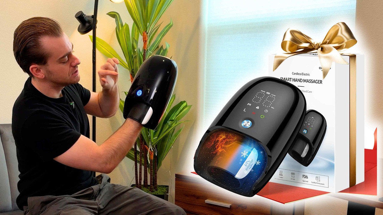 Cordless Hand Massager with Heat & Compression | Wrist & Arthritis Relief Massager