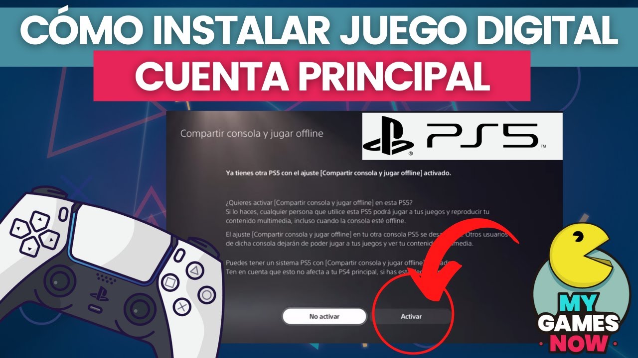 CÓMO INSTALAR CUENTA PRINCIPAL PS5 - TUTORIAL - Juegos Digitales Bolivia