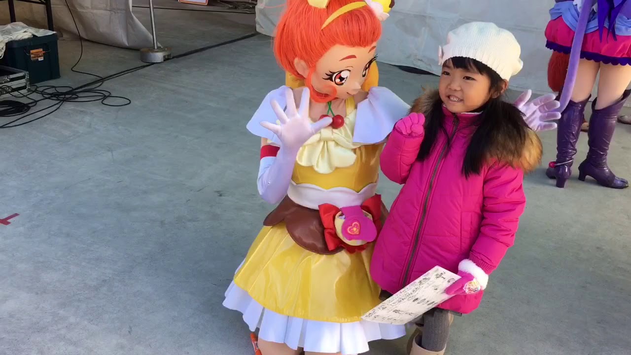 プリキュア☆キュアカスタードにサインとハグとおてて繋いで歩いたよ♡