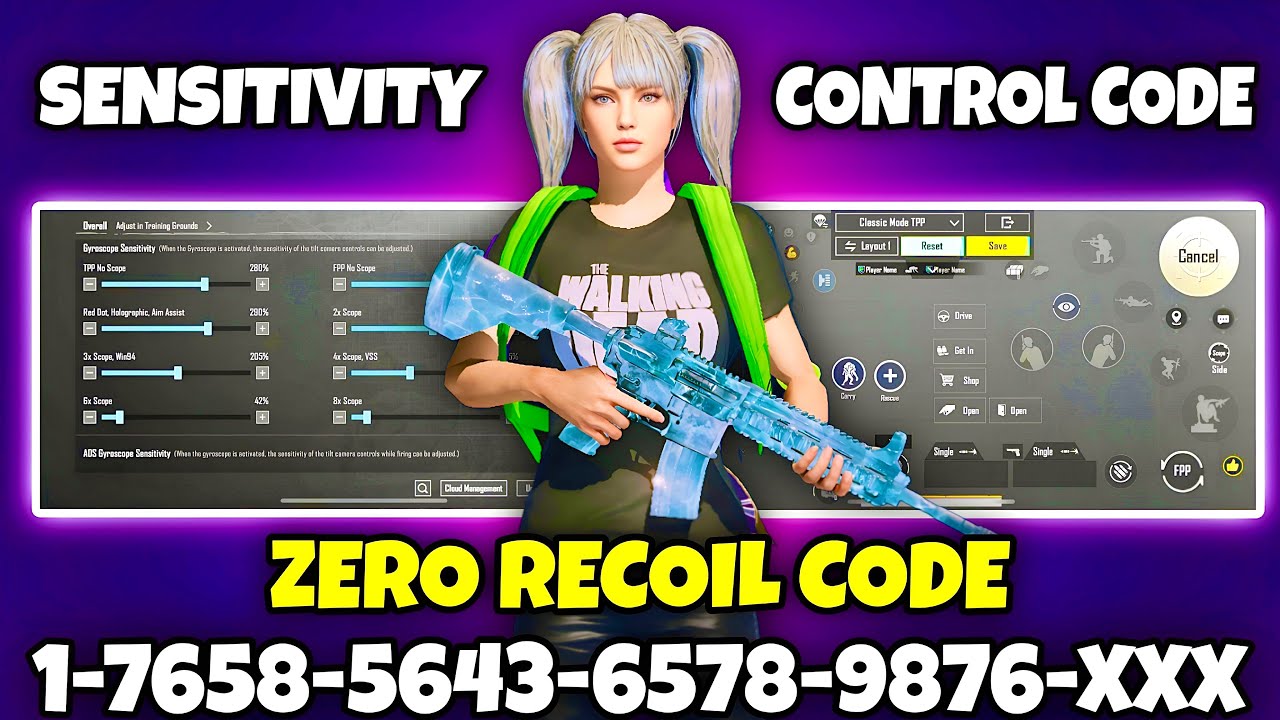 BGMI 3.6 UPDATE SENSITIVITY CODE | BGMI BEST SENSITIVITY SETTINGS | BGMI ZERO RECOIL SENSITIVITY