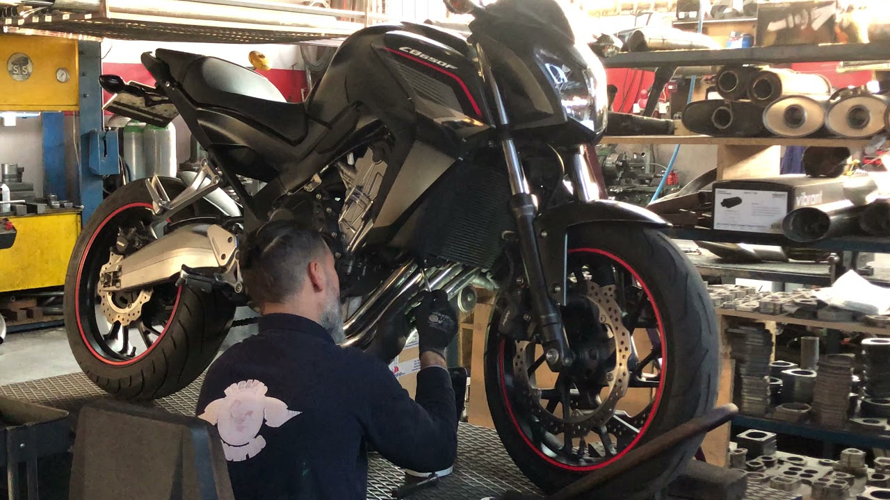 Honda CB650F 2014/16 - kit escapes escorpião- desmontagem e montagem