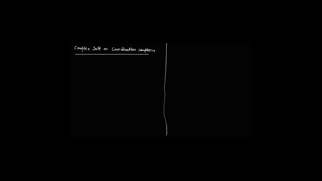 Lecture-1 | Coordination Compound | | Type of salt, some basic definitions |
