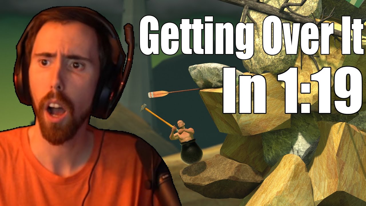 Asmongold Reacts to Getting Over It Speedrun in 1:19.820 by Rengj Rengj