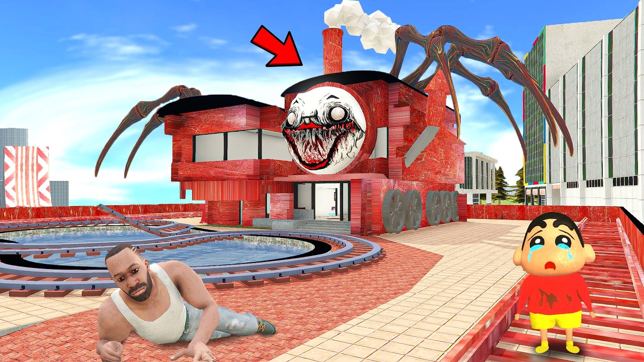 Franklin Change House To Choo-Choo Horror Train in Indian Bike Driving 3D