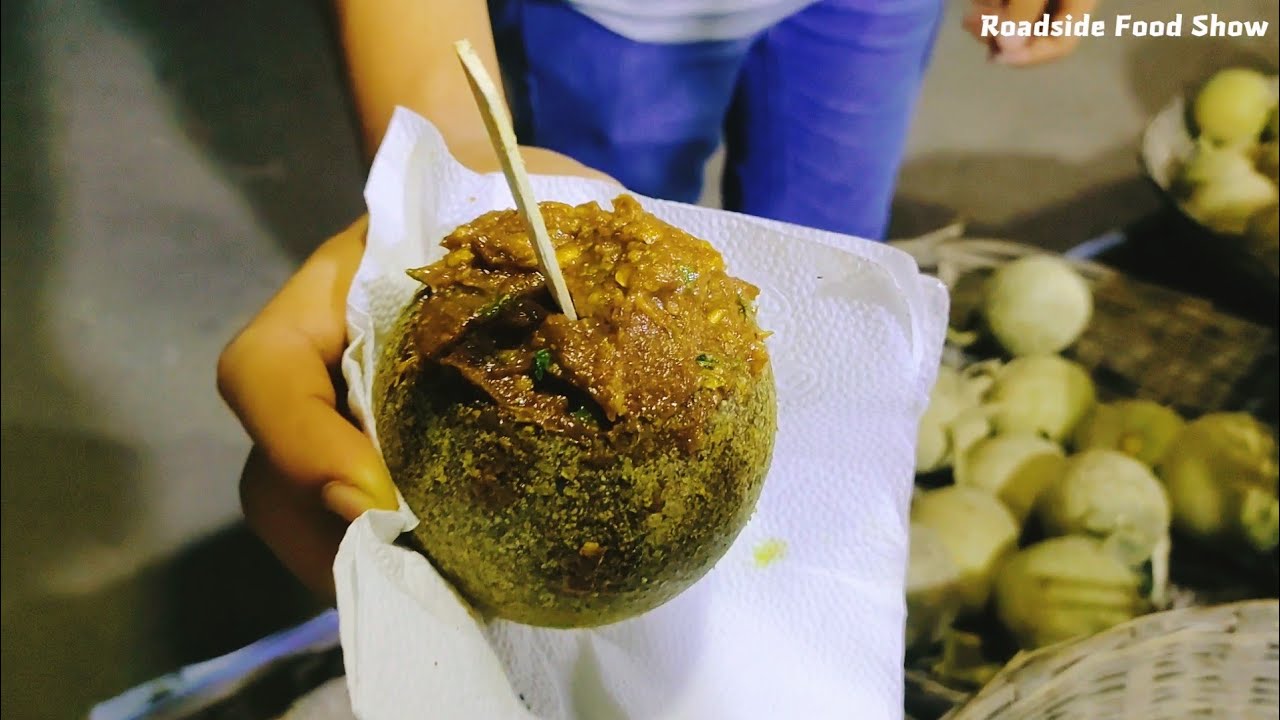 Street food masala bel | wood apple | kodbel | famous street food