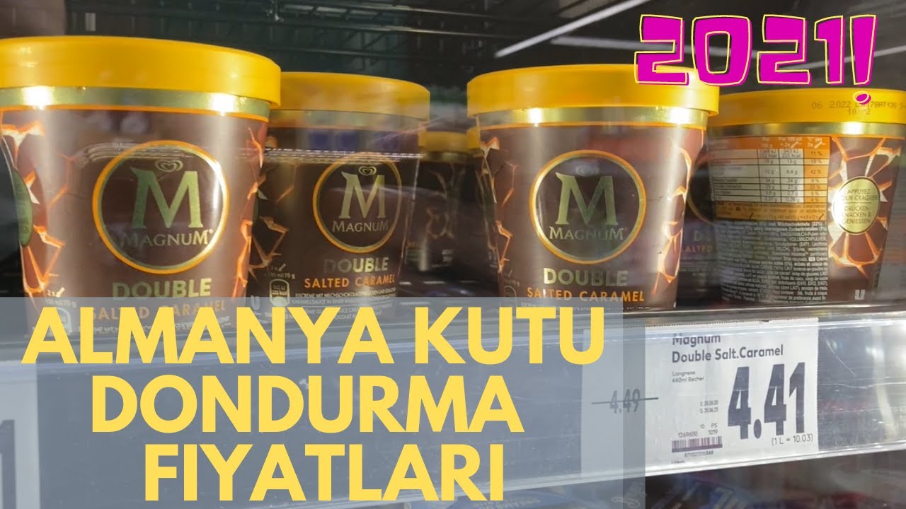 Almanya Market Alişverişi 2021 / Kutu Dondurma (Magnum, Sorbet, Çikolata, Ben & Jerry) Fiyatları