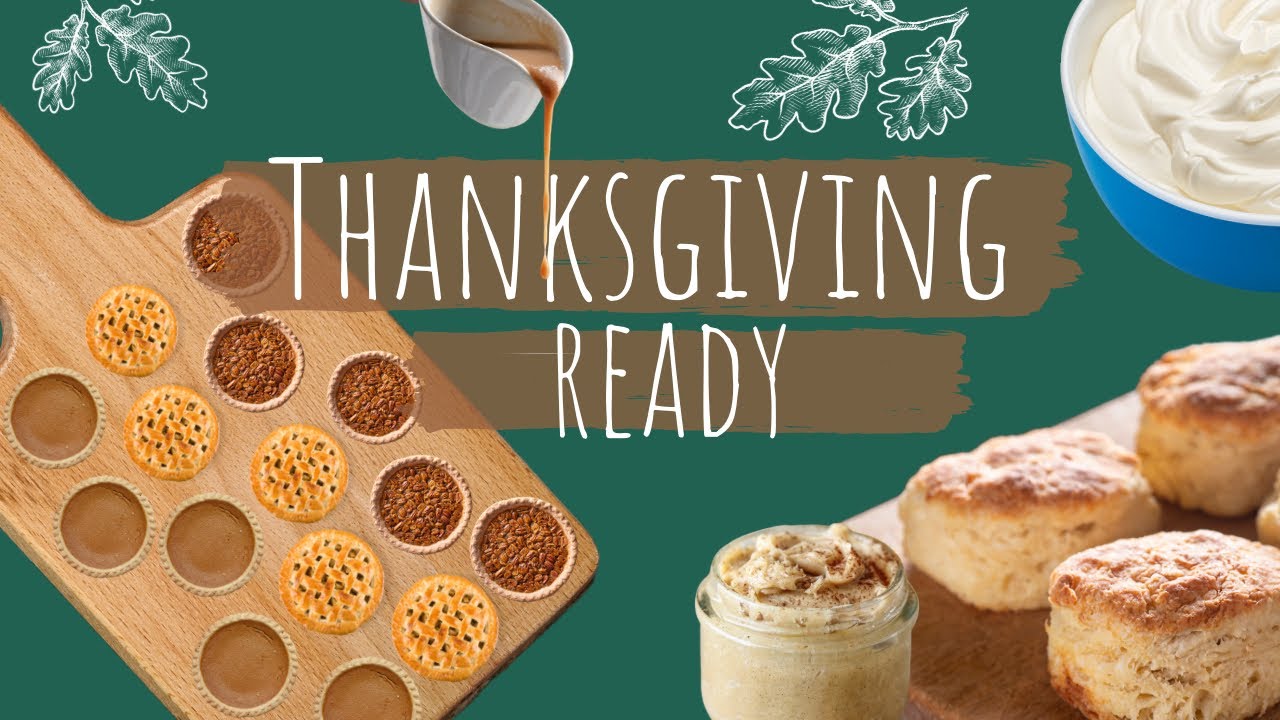 Thanksgiving Meal Prep | Homemade All Butter Pie Crust | Homemade Biscuits | Pie Charcuterie Board￼