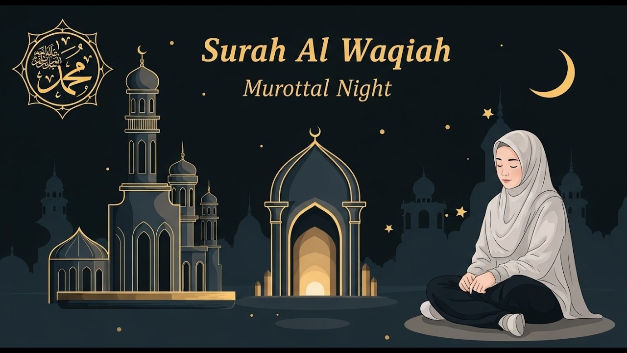 🌙 Surah Al-Waqiah Malam 🌙 Murottal Tenang untuk Tidur