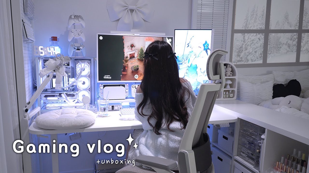Game vlog🎮| New Year, Playing Brand-New Game˚ෆ₊ | Hozy🧹Heartopia play🏠 | Corsair K65 & M75 Unbox⌨️