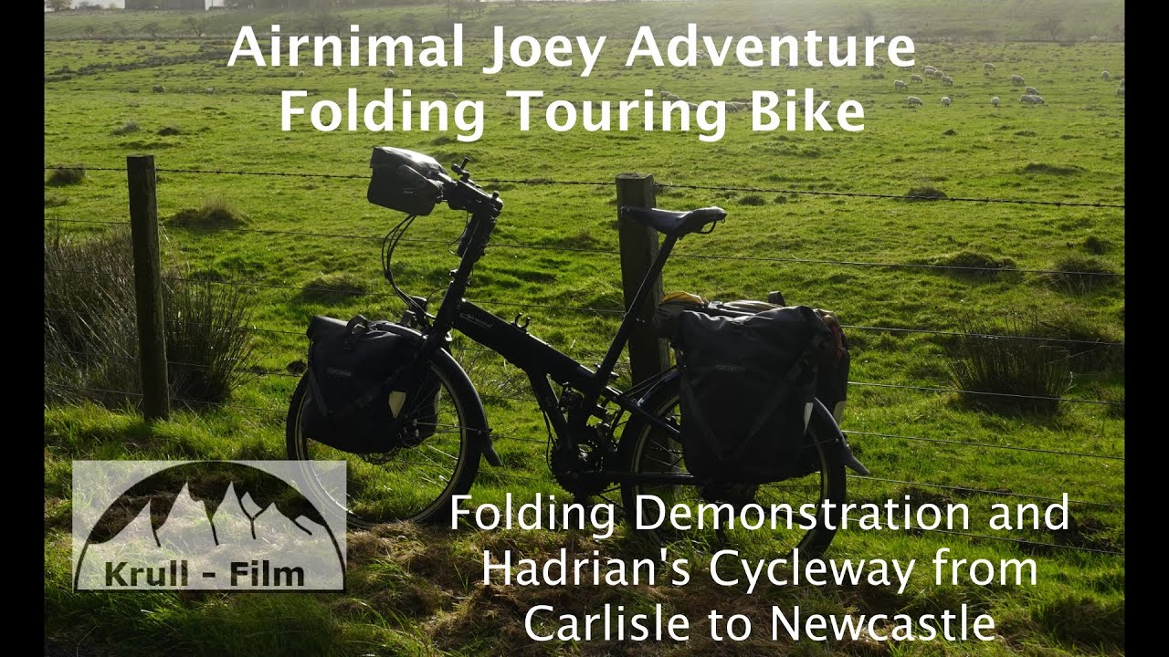 Airnimal Joey Folding Touring Bike - Fold Demo & Riding/Camping Hadrian's Wall Cycleway