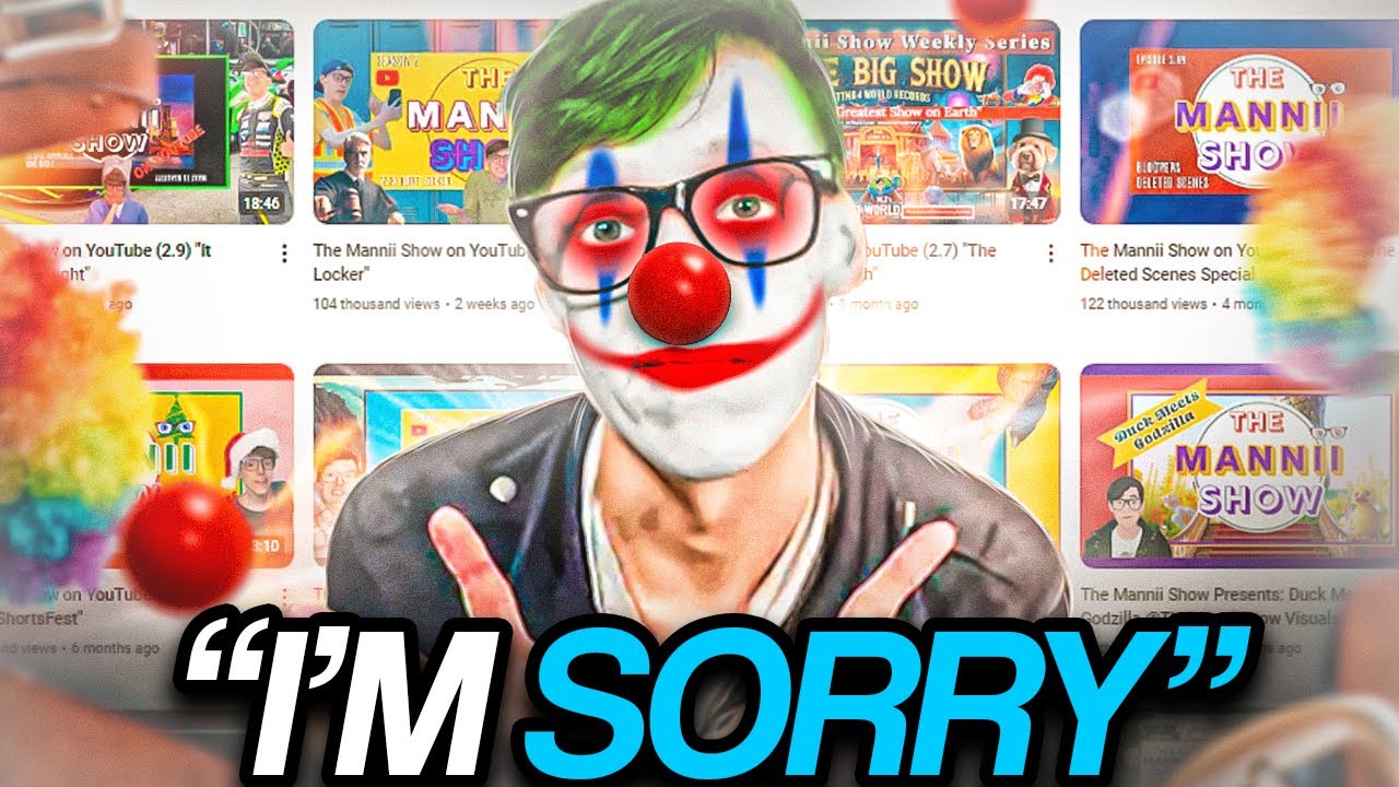 Самый большой клоун YouTube приносит извинения (Шоу Мэнни)