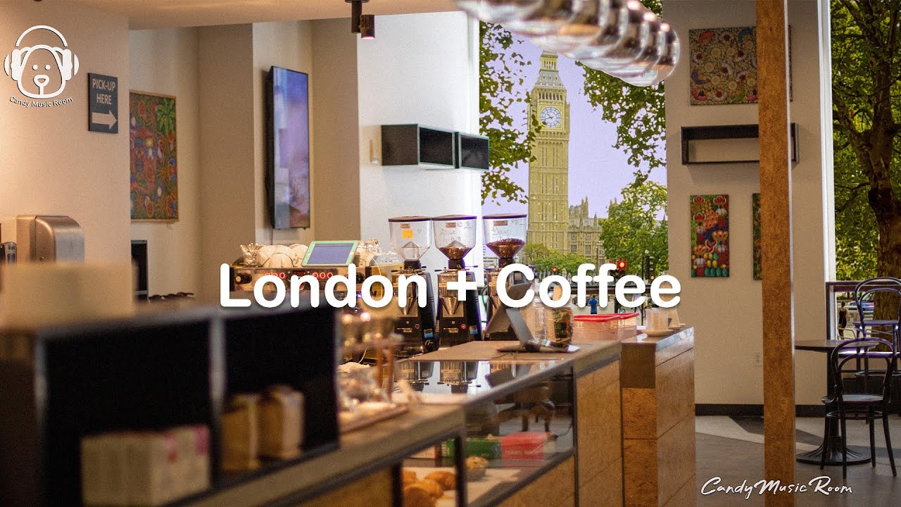 London Coffee Shop Ambient & Relaxing Cafe music playlist - Smooth Jazz BGM to Study, Work,  ASMR
