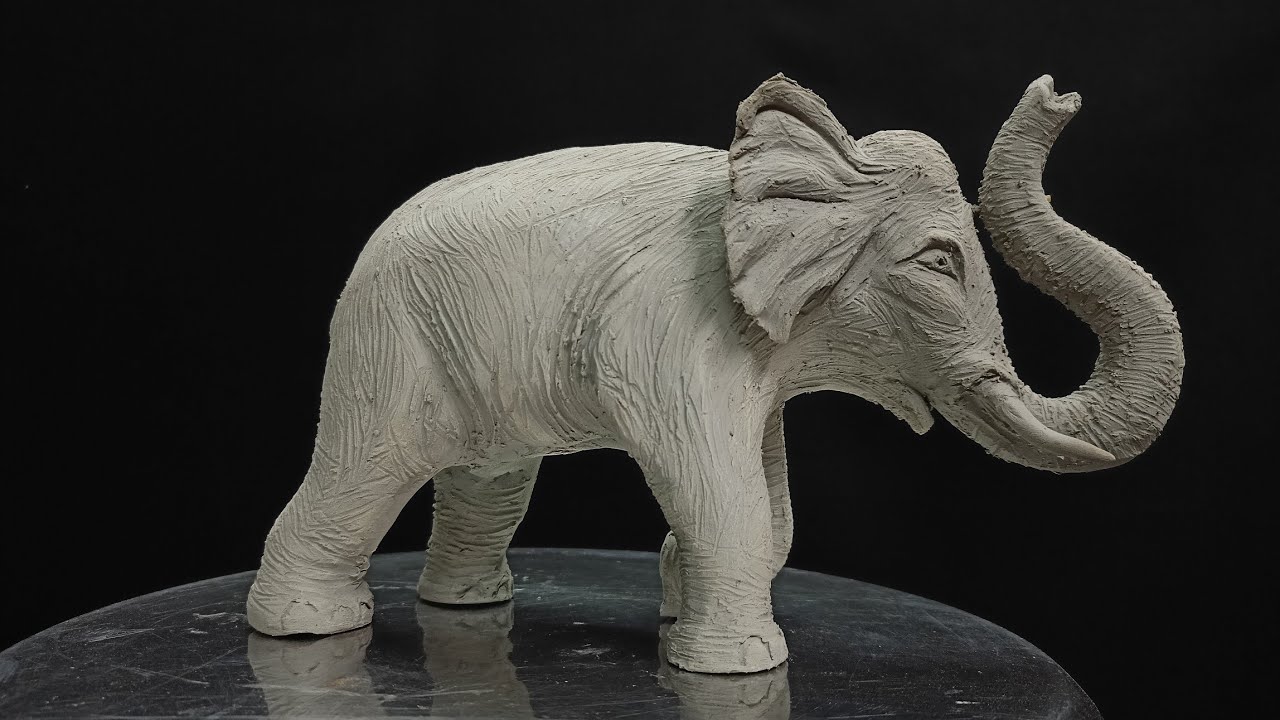 How to make a clay elephant for kids | Elephant Clay sculpting | Clay elephant for kids