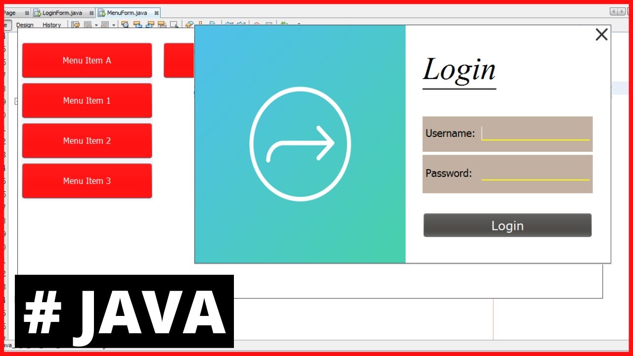 Java Project Tutorial - How To Design Login And Menu Form In Java Netbeans