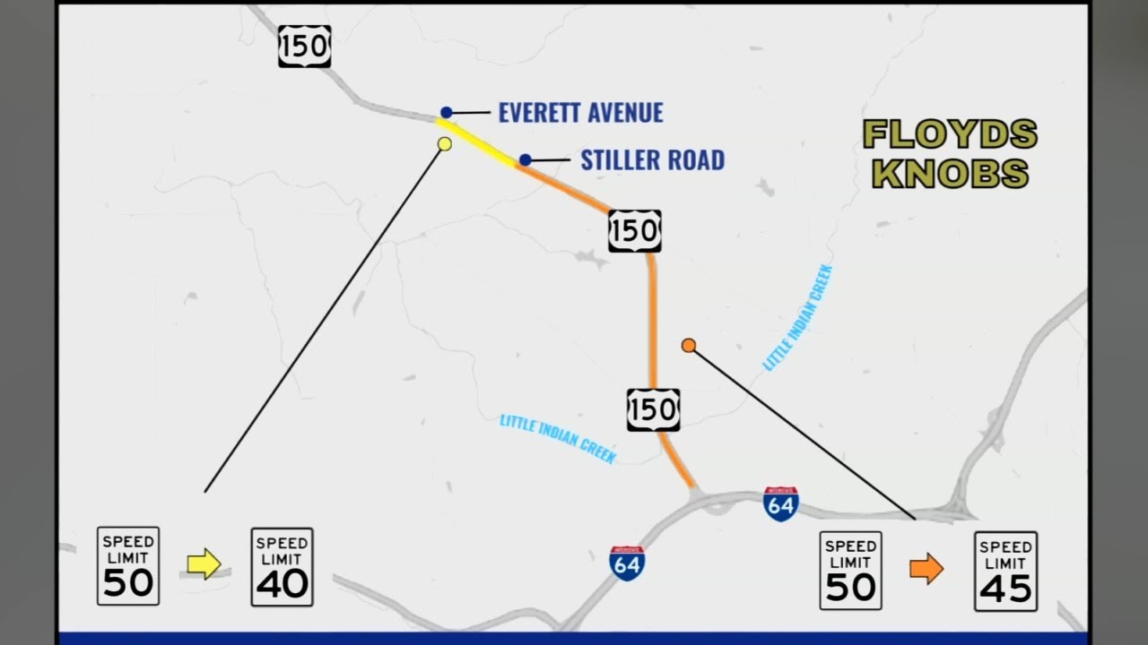 Speed limit to be lowered on US 150 in Floyds Knobs, Indiana, for safety reasons