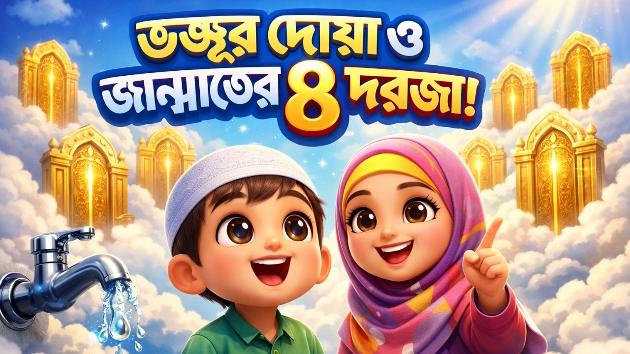 ওজু করলে খুলবে জান্নাতের ৮ দরজা!🌙   ইসলামিক কার্টুন  Wudu Dua for Kids  Stories for Kids