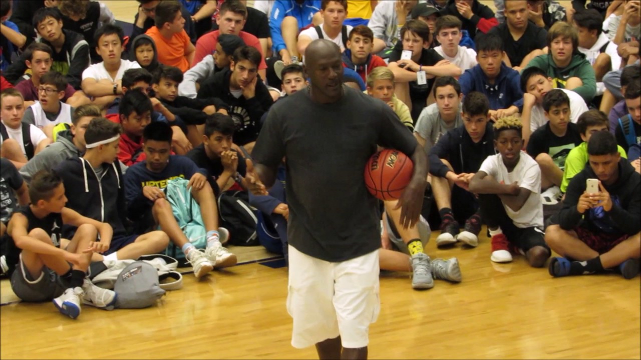 Michael Jordan Flight School 2017:  MJ Teaches Fundamentals and Life Lessons