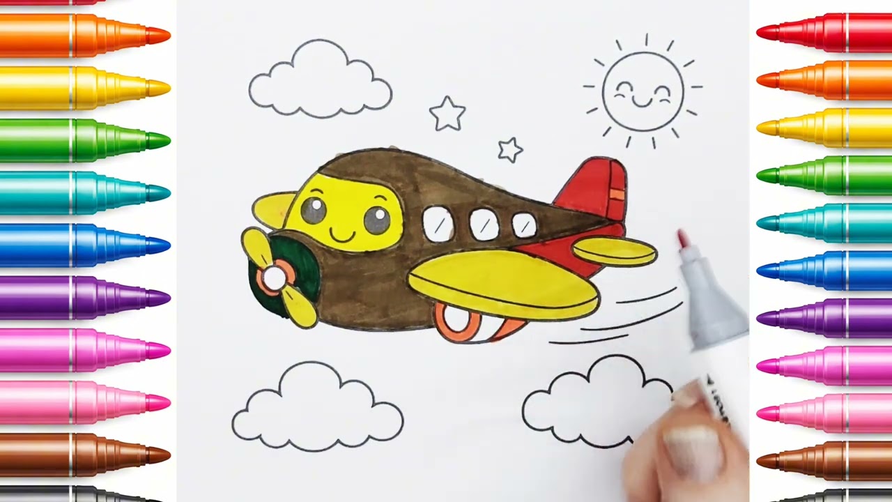 Colorindo um avião