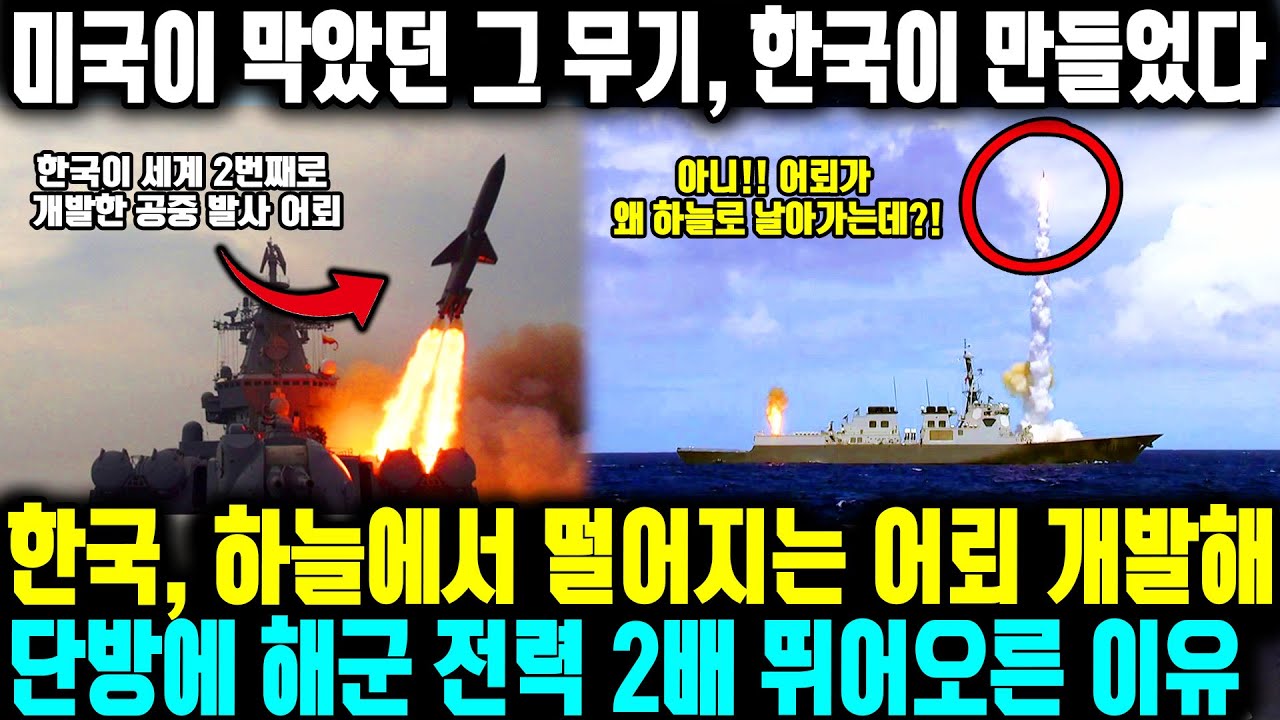 한국, 하늘에서 떨어지는 어뢰 개발해 단방에 해군 전력 2배 뛰어오른 이유 ㅣ미국이 막았던 그 무기, 한국이 만들었다 ㅣ 한국이 세계 2번째로 개발한 공중 발사 어뢰 홍상어