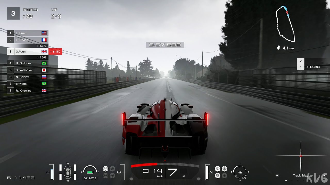 Gran Turismo 7 - Thick Cloud with Torrential Rain (R08) Gameplay (PS5 UHD) [4K60FPS]