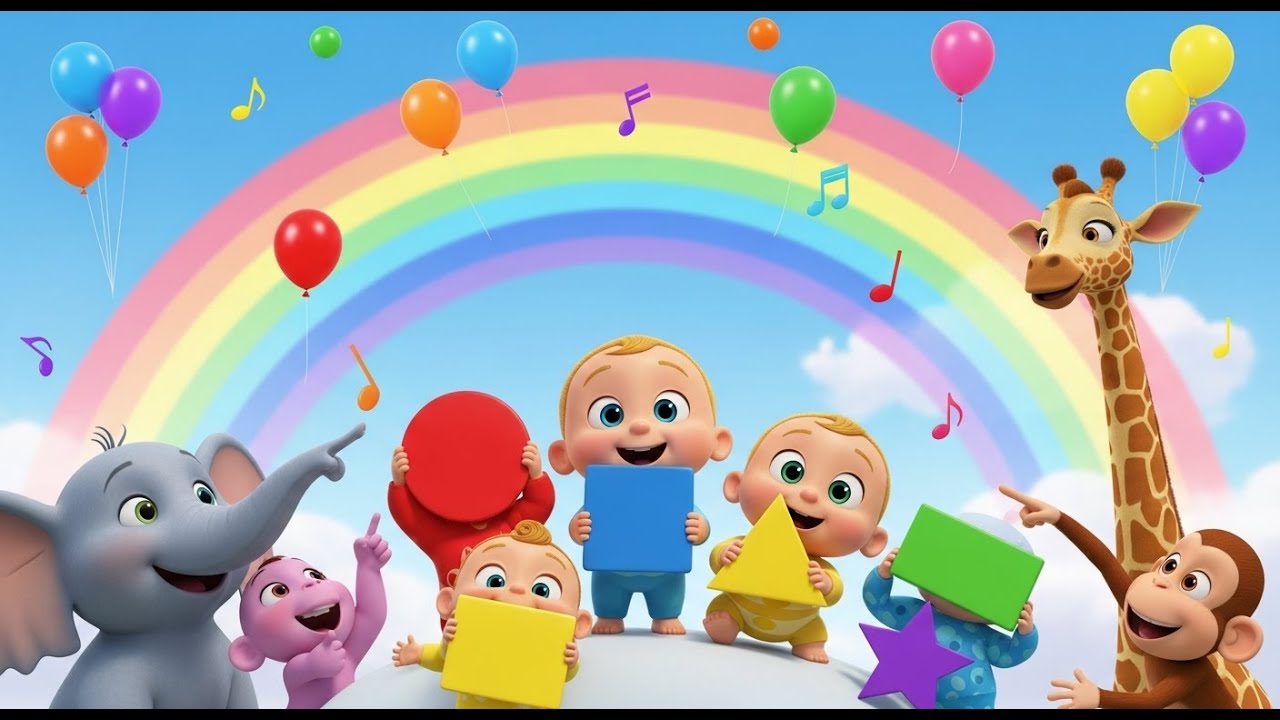 Baby Shapes Song 🧸 | Colors and Shapes Nursery Rhyme