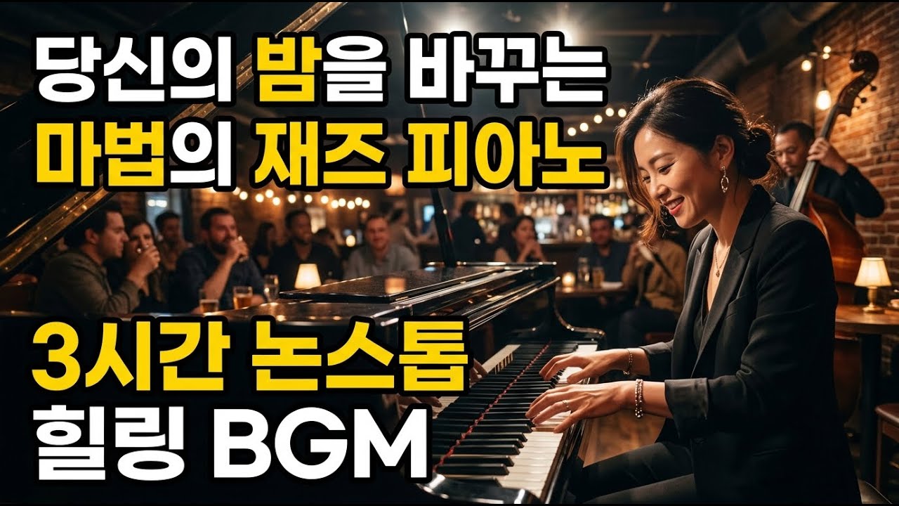 조용한 밤 로파이 재즈 ☕ 커피숍 집중 음악
