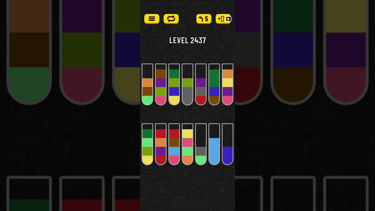 Water sort puzzle level 2437