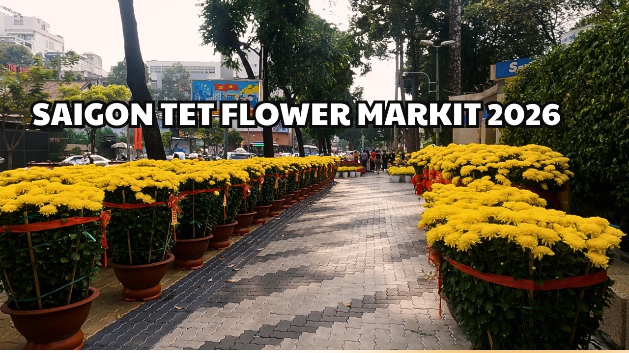 Saigon Tet Flower Market 2026 🇻🇳  Walking Tour at 239 Park (Natural Sound)| Hidden Saigon.
