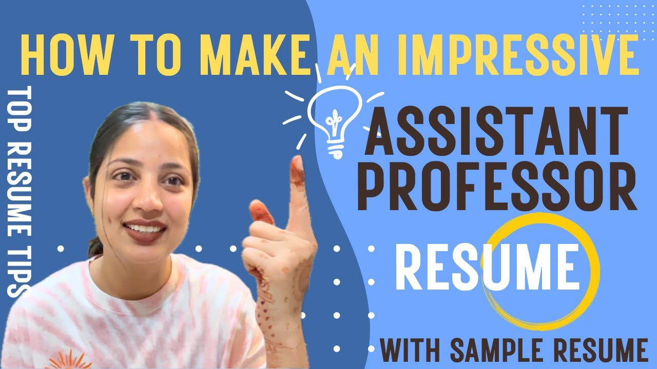 Perfect Resume for Assistant Professor  | UGC NET Qualified Fresher Format