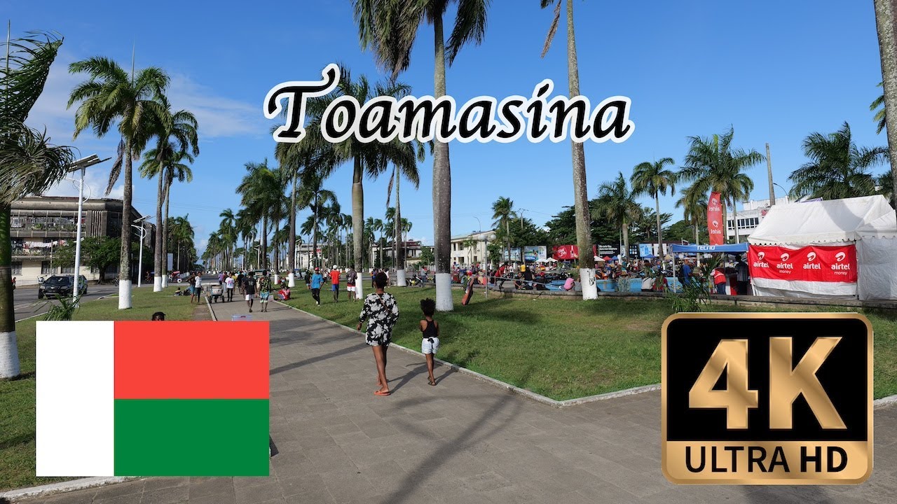 【4K Walk in Madagascar】 Toamasina City walk and driving, beautiful west coast city