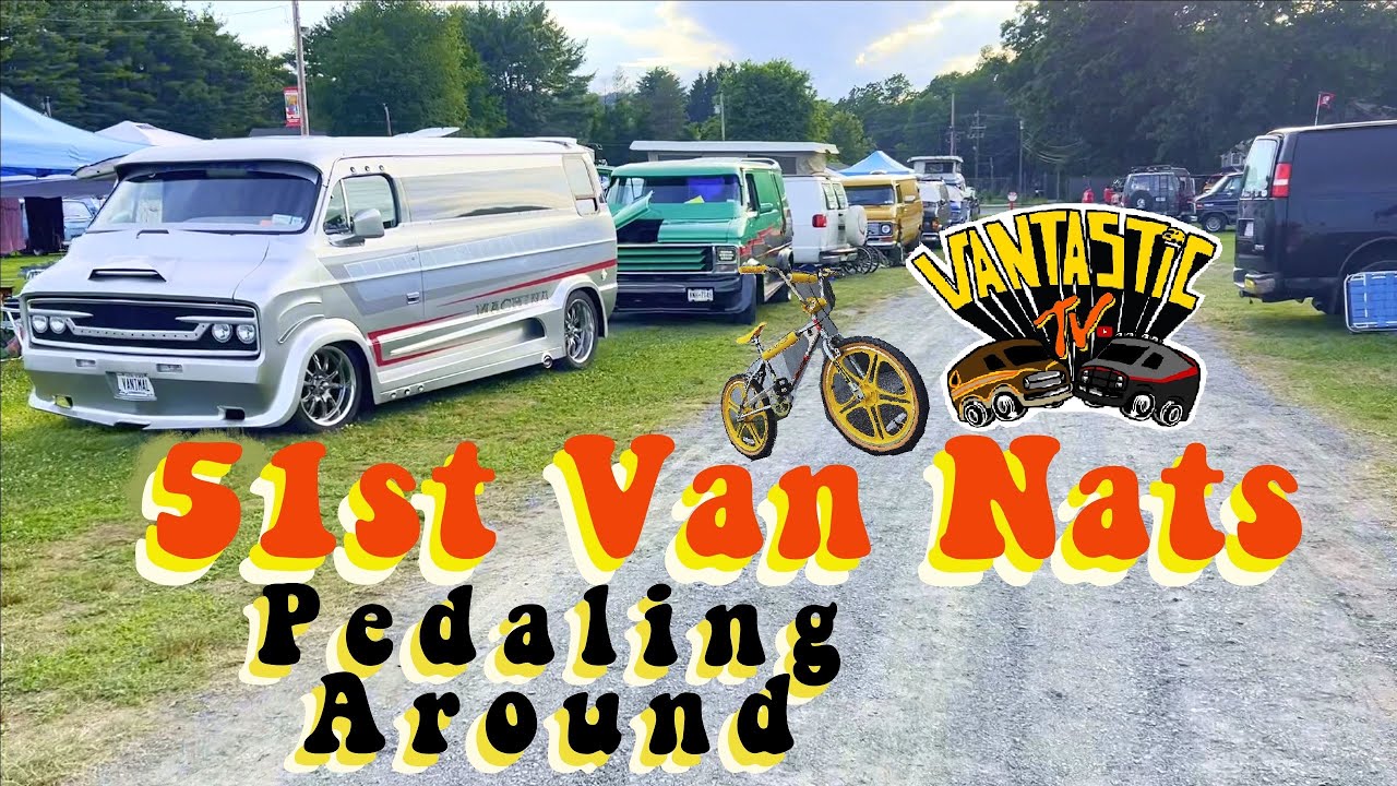 Pedaling Around 51st Van Nats after Friday's Van Show - Custom Vans Galore! Vannin Camping VanLife
