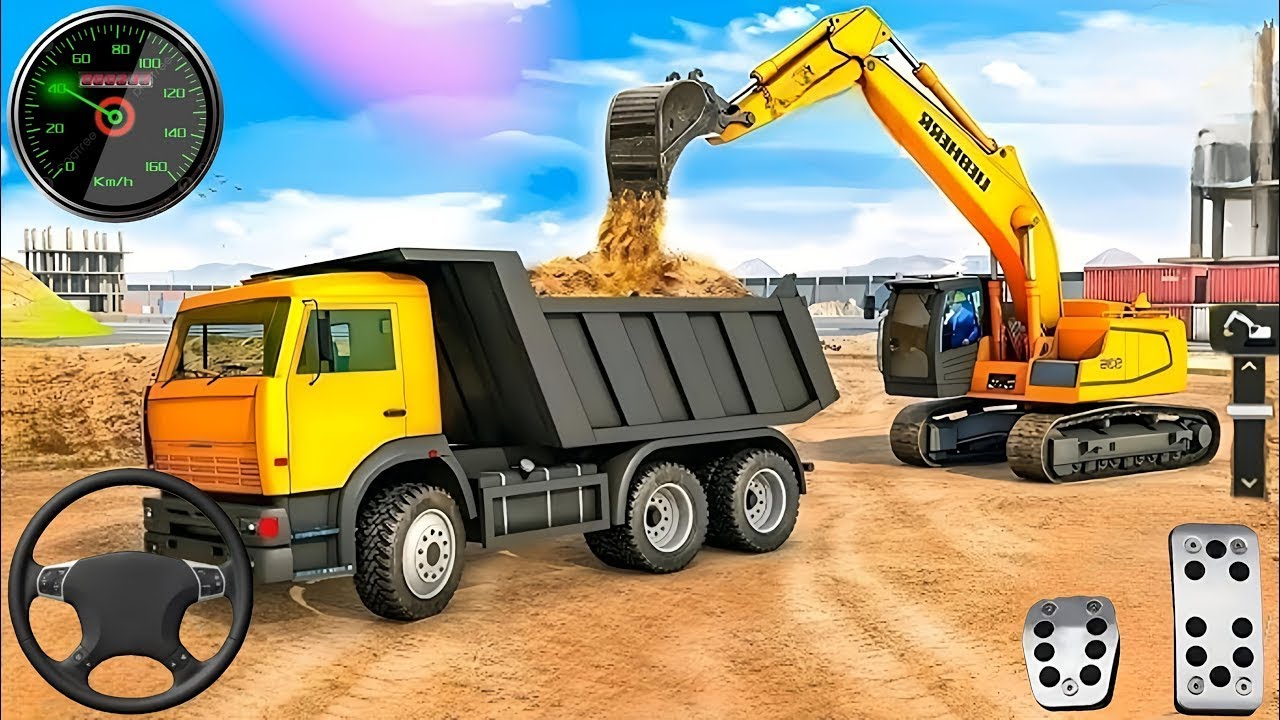 Real City Construction Simulator 3D #2 - City Road Builder Excavator Trucks 2025 -