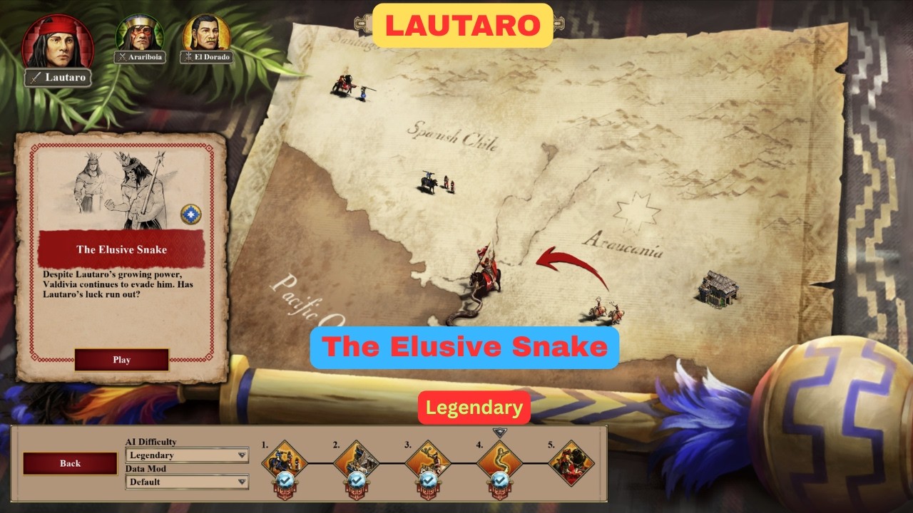 4. The Elusive Snake | Lautaro | The Last Cheiftains DLC | Age of Empires II DE | LEGENDARY