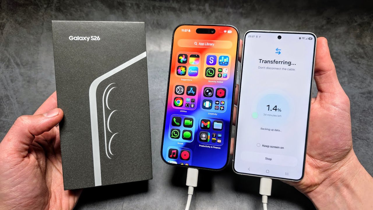 Перенесите ВСЕ данные с iPhone на Samsung Galaxy S26 / S26 Ultra.