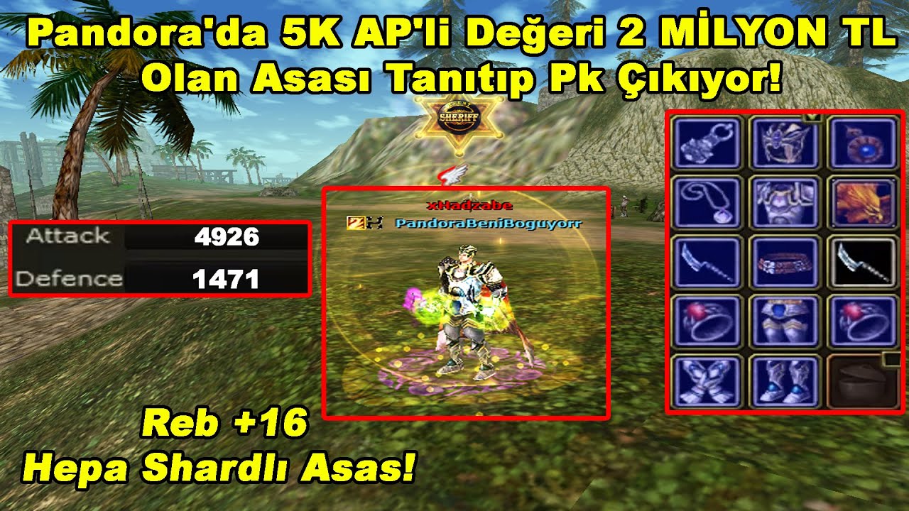 KhangNOCHA - Pandora'da 5K AP'li Değeri 2 MİLYON TL Olan Asası Tanıtıp Pk Çıkıyor! | Knight Online