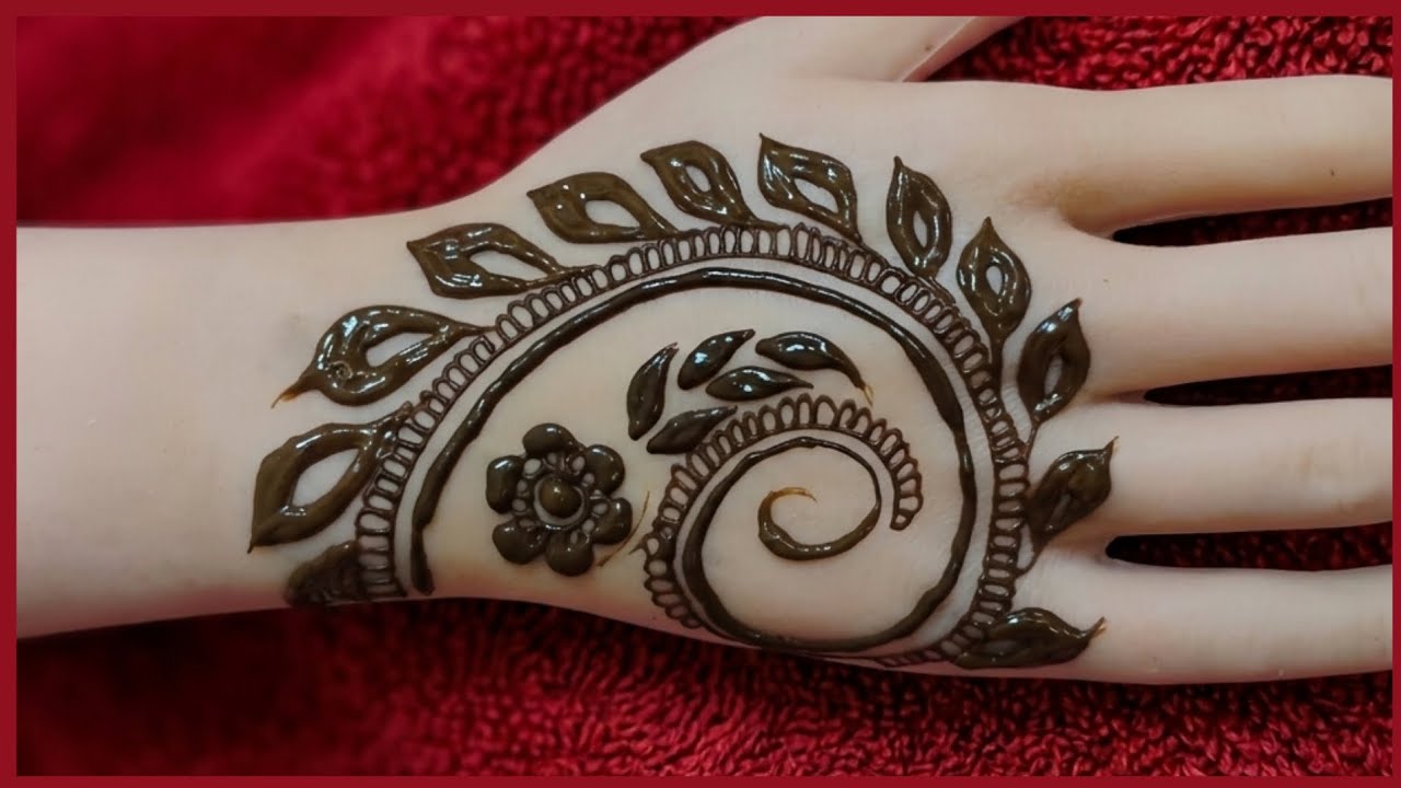 💖Simple & Elegant Mehndi Design for Back Hand | Arabic Mehndi Tutorial🥰#new#trending