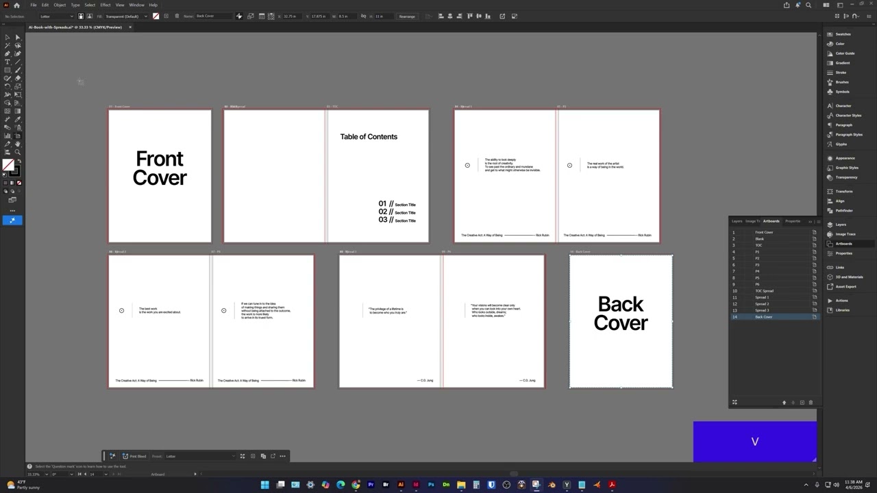 How to Create Print Spreads in Adobe Illustrator (Step-by-Step for Graphic Designers)