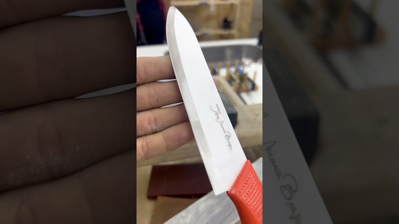 Como afiar uma faca de cer&acirc;mica #afia&ccedil;&atilde;o #cutelaria #facas #sharpening #diy #knife #knifemaking