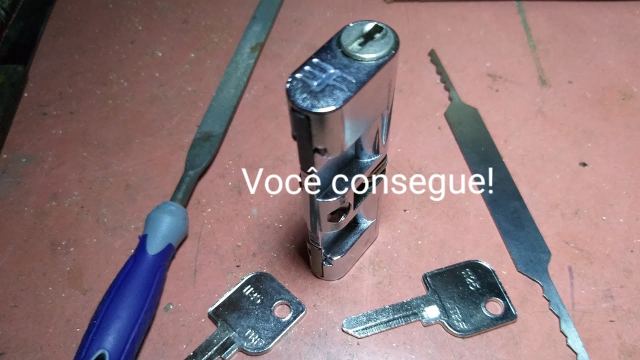 Como desmontar Miolo 3f e fazer a chave pelo cilindro 🔑