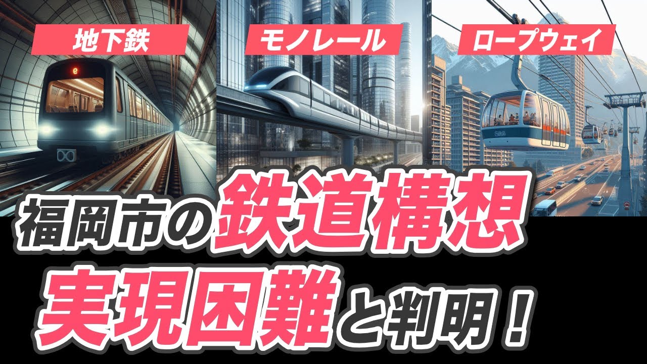 【前編】福岡市の数々の鉄道延伸構想は実現困難！？整備の内容や整備効果をもとに、その訳を解説します。