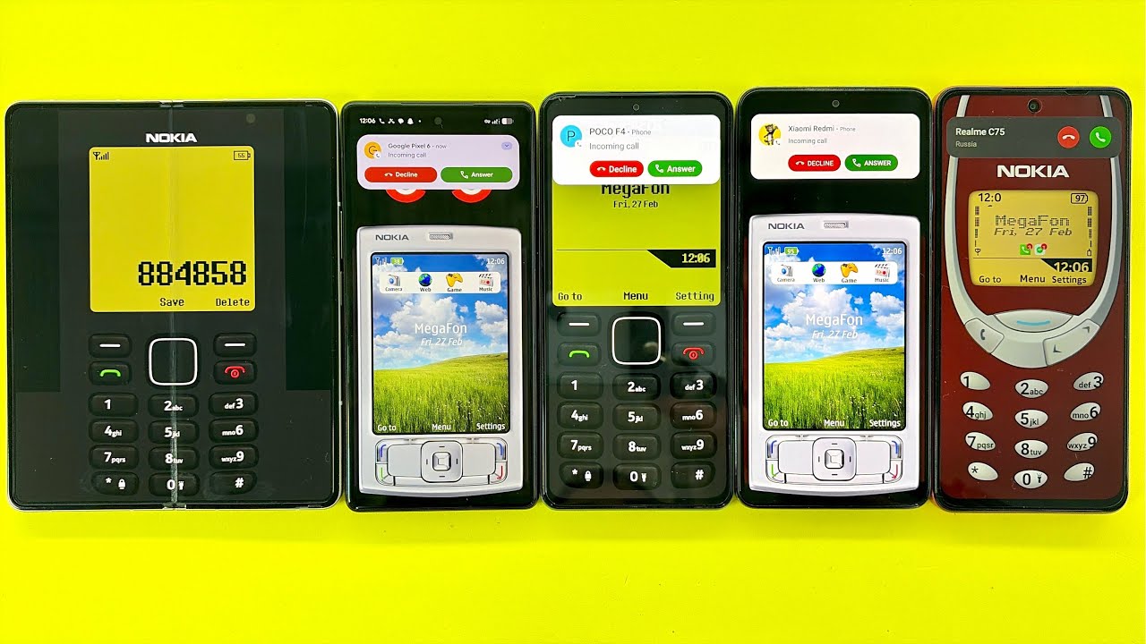Incoming Call Nokia 3310/N97/1200 Launcher | Samsung Z Fold3, POCO F4, Realme C75, Pixel 6, Redmi 11