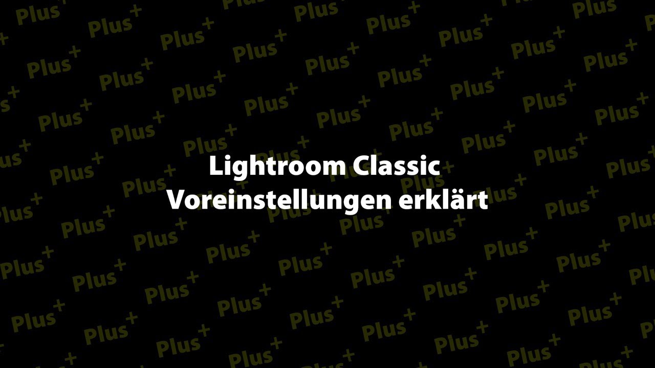 Lightroom Classic Voreinstellungen erklärt