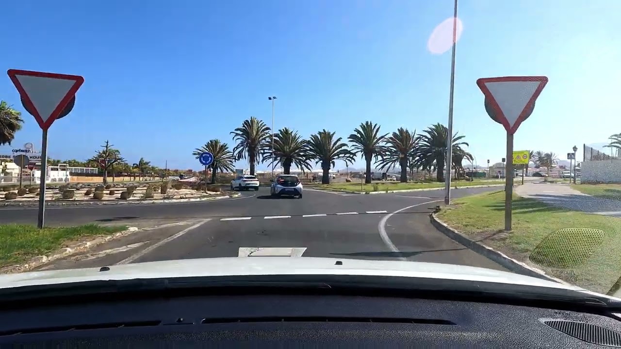 Fuerteventura Fahrt Flughafen in Richtung Costa Calma
