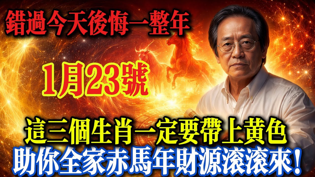 倪海廈預言警告：1月23日必看！3个生肖一定要带上黄色，保你今年財運翻100倍！錯過等一年。