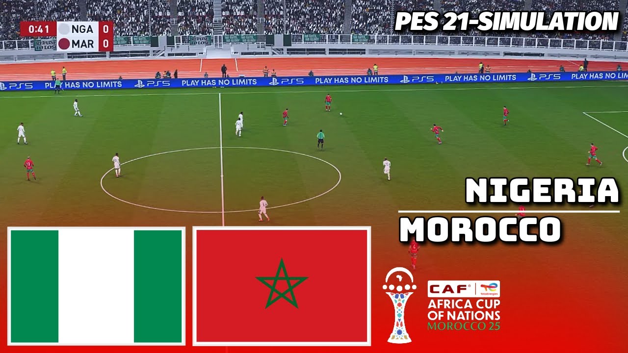 NIGERIA vs MOROCCO - Africa Cup of Nations | Semi-Final | PES 21 Simulation