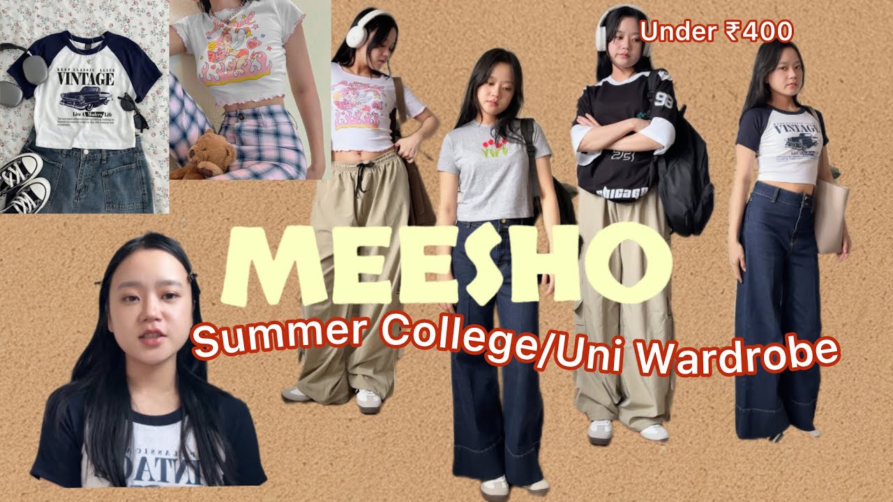 Meesho Finds || College/Uni Fits📚📎|| Starting from ₹177/- || All Under ₹400✨ || Summer Finds