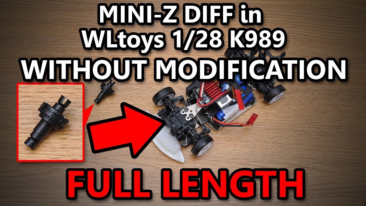 How to use Mini-Z differential in WLtoys 1/28 without modification [Full length uncut]