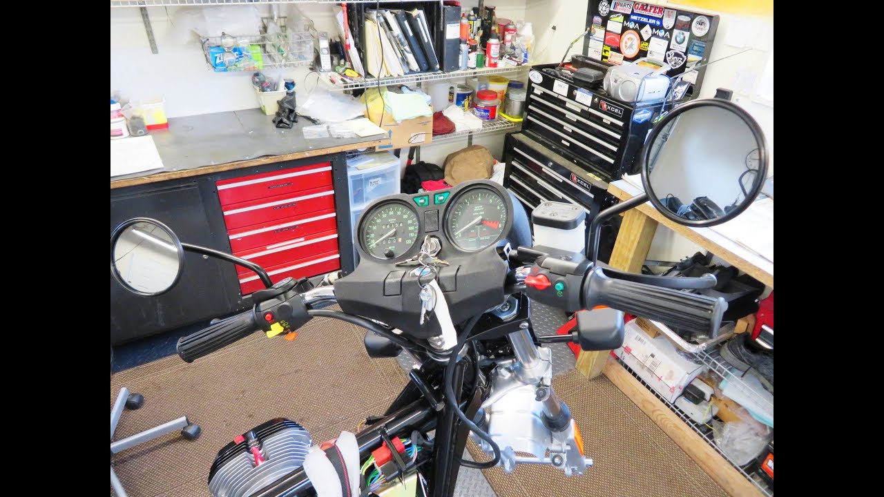 1983 BMW R80ST Install Handlebars, Instruments & Dash